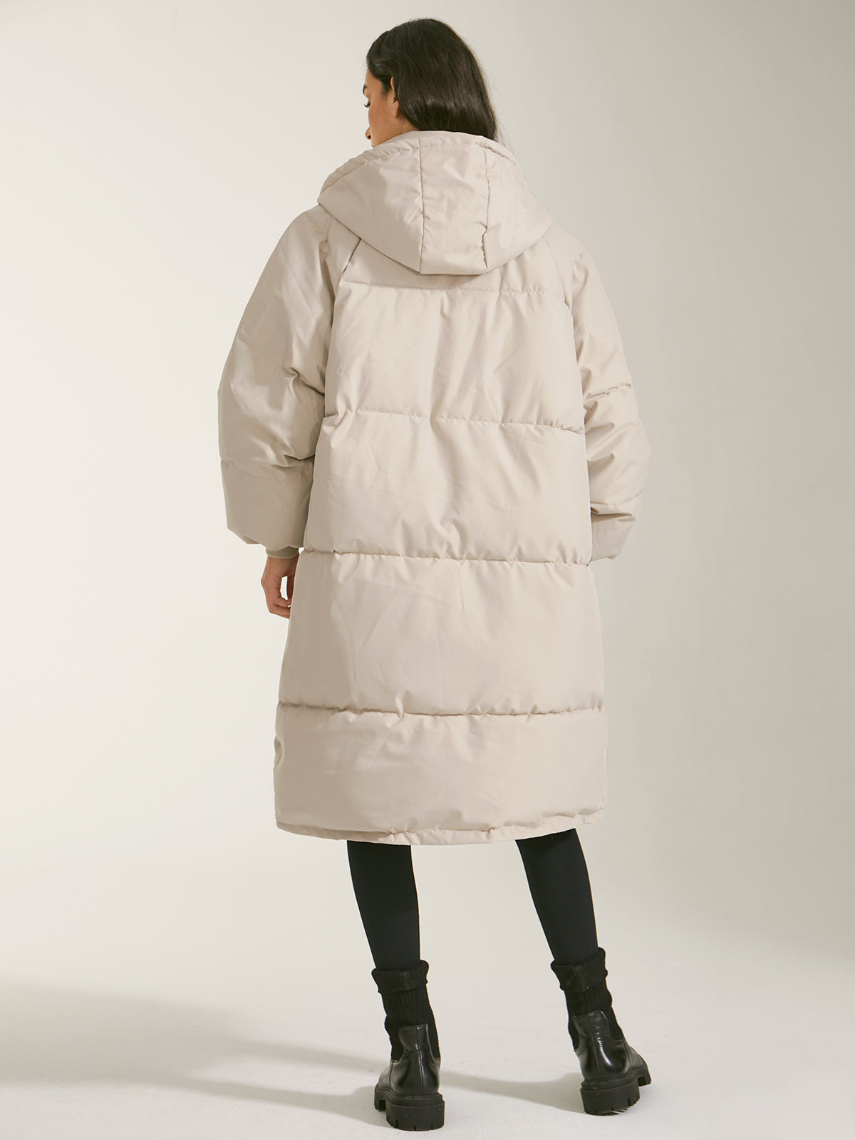 NOVA │ Langer Puffer-Parka-Mantel mit Kapuze